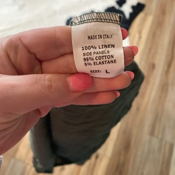 Lina Tomei linen dress olive green - Picture 10 of 10